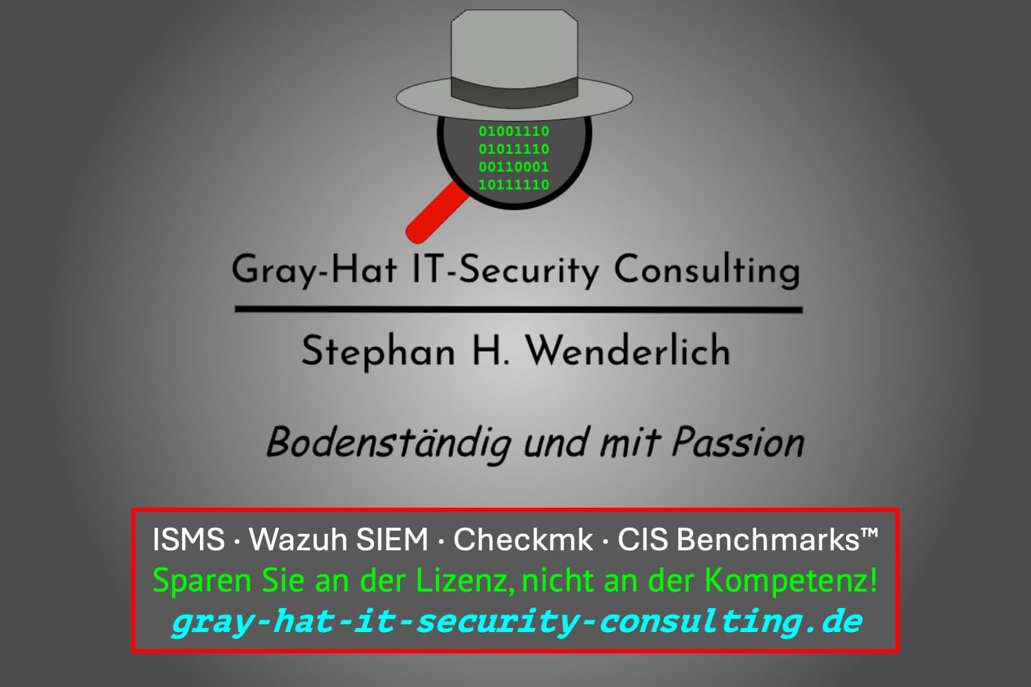 Gray-Hat IT-Security Consulting Stephan H. Wenderlich